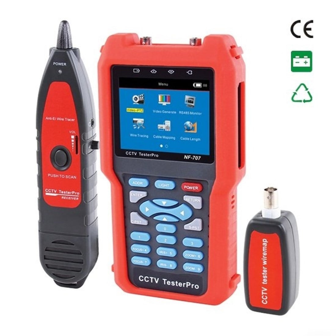 Kablo Bulucu Cctv Test Cihazı NF-707 Analog ve Cvbs Sinyali Test