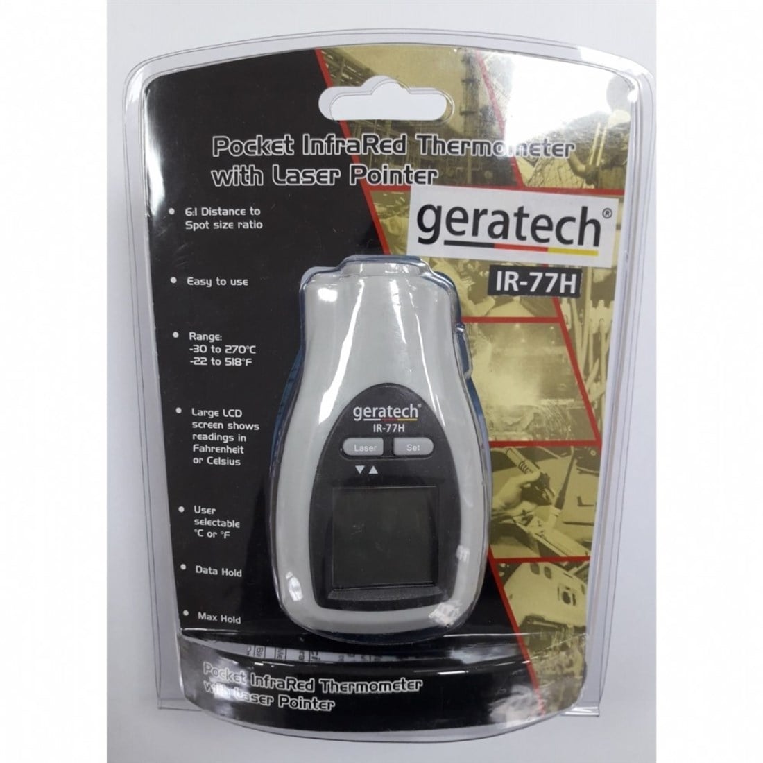 Lazer Termometre IR 77H  -30 +270 C INFRARED TERMOMETRE