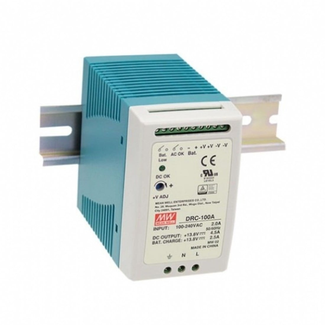 Meanwell Drc-100a Ups Fonksiyonlu Ray Montaj Akü Şarj Cihazı