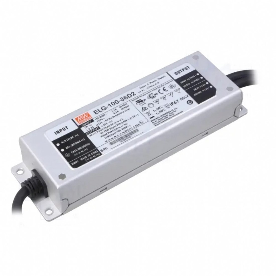 Meanwell ELG-100-36D2 Programlanabilir Metal Kasa Led Güç Kaynağı