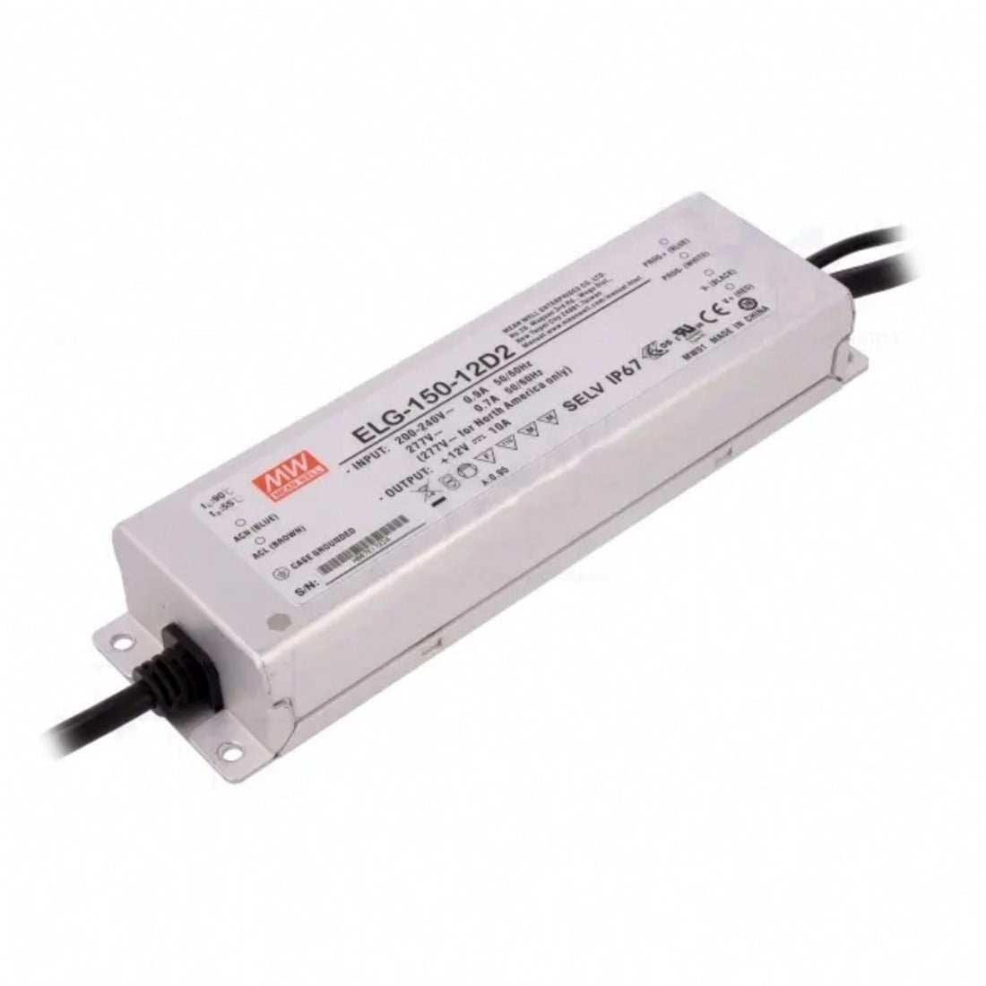 Meanwell ELG-150-12D2 Programlanabilir Metal Kasa Led Güç Kaynağı