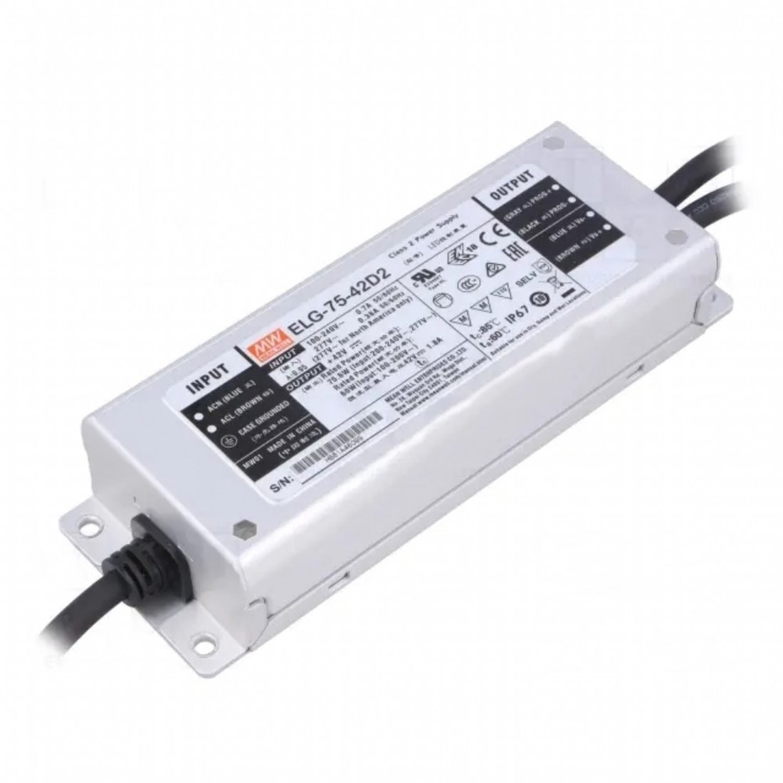 Meanwell ELG-75-42D2 Programlanabilir Metal Kasa Led Güç Kaynağı