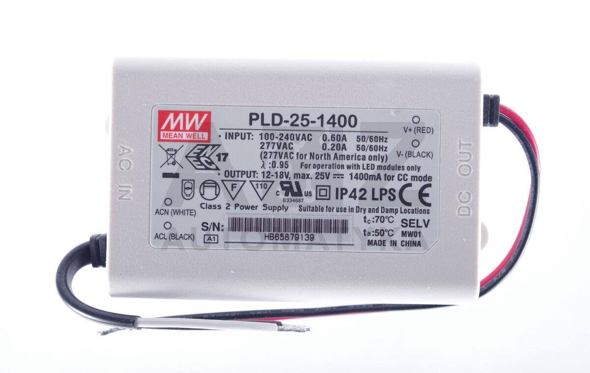Meanwell PLD-25-1400 12-18 VDC IP30 LED GÜÇ KAYNAĞI