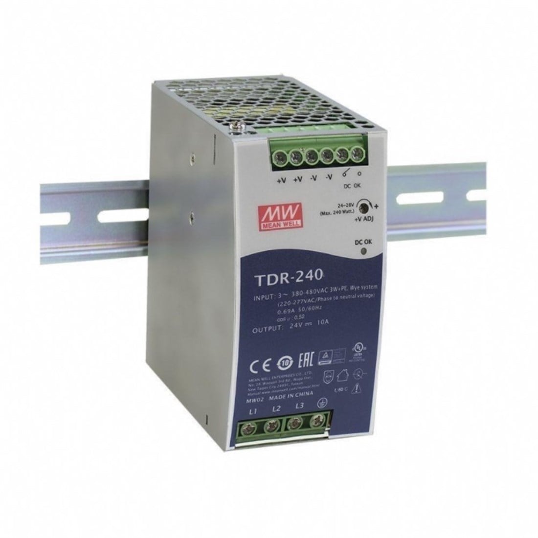 Meanwell TDR-240-24 3 Faz Ray Montaj Güç Kaynağı