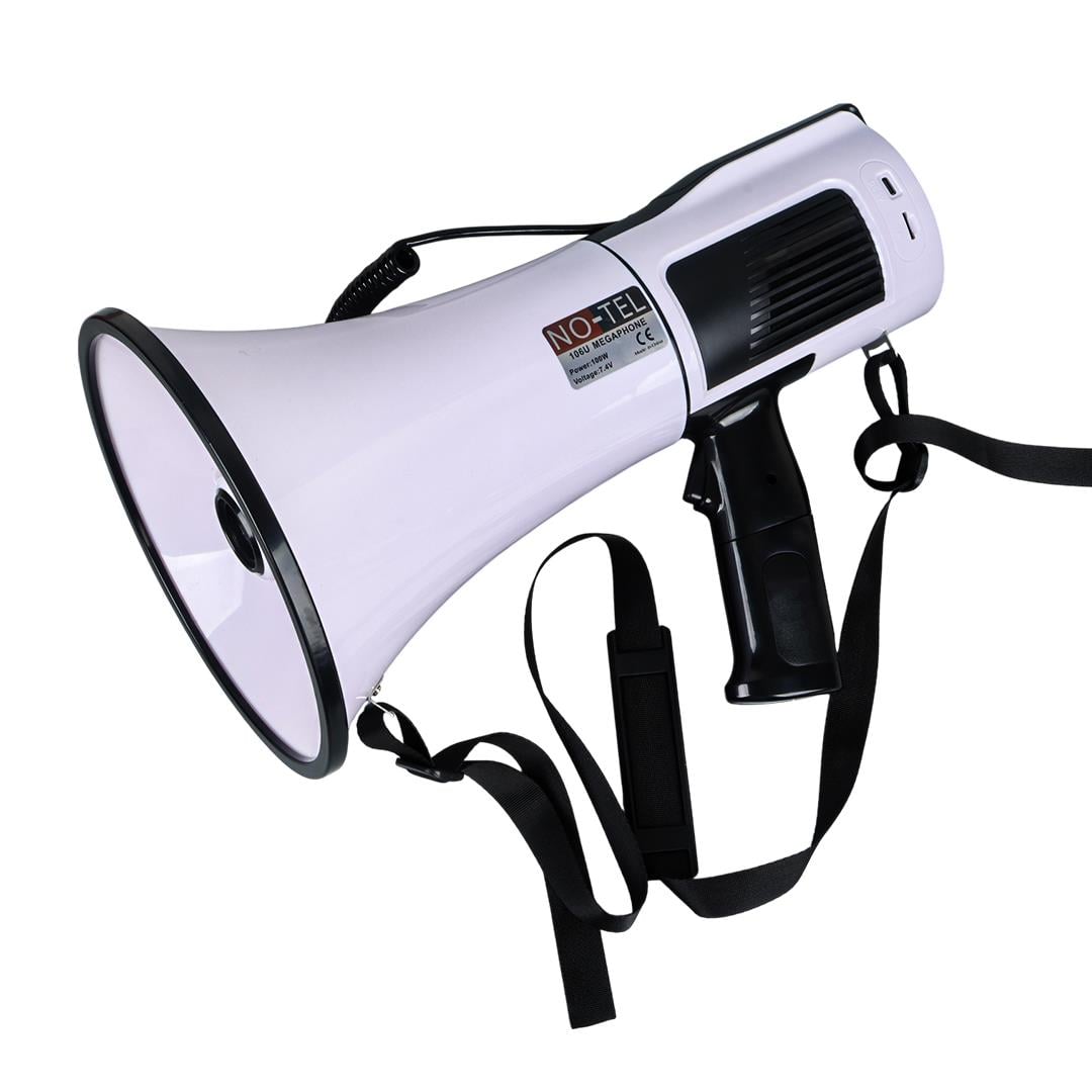 Megafon 106U Bluetooth-Usb-Siren-Ses Kayıt Özellikli Dahili Bataryalı 100 Watt Büyük Boy MegafonİTHALAnfi Modelleri