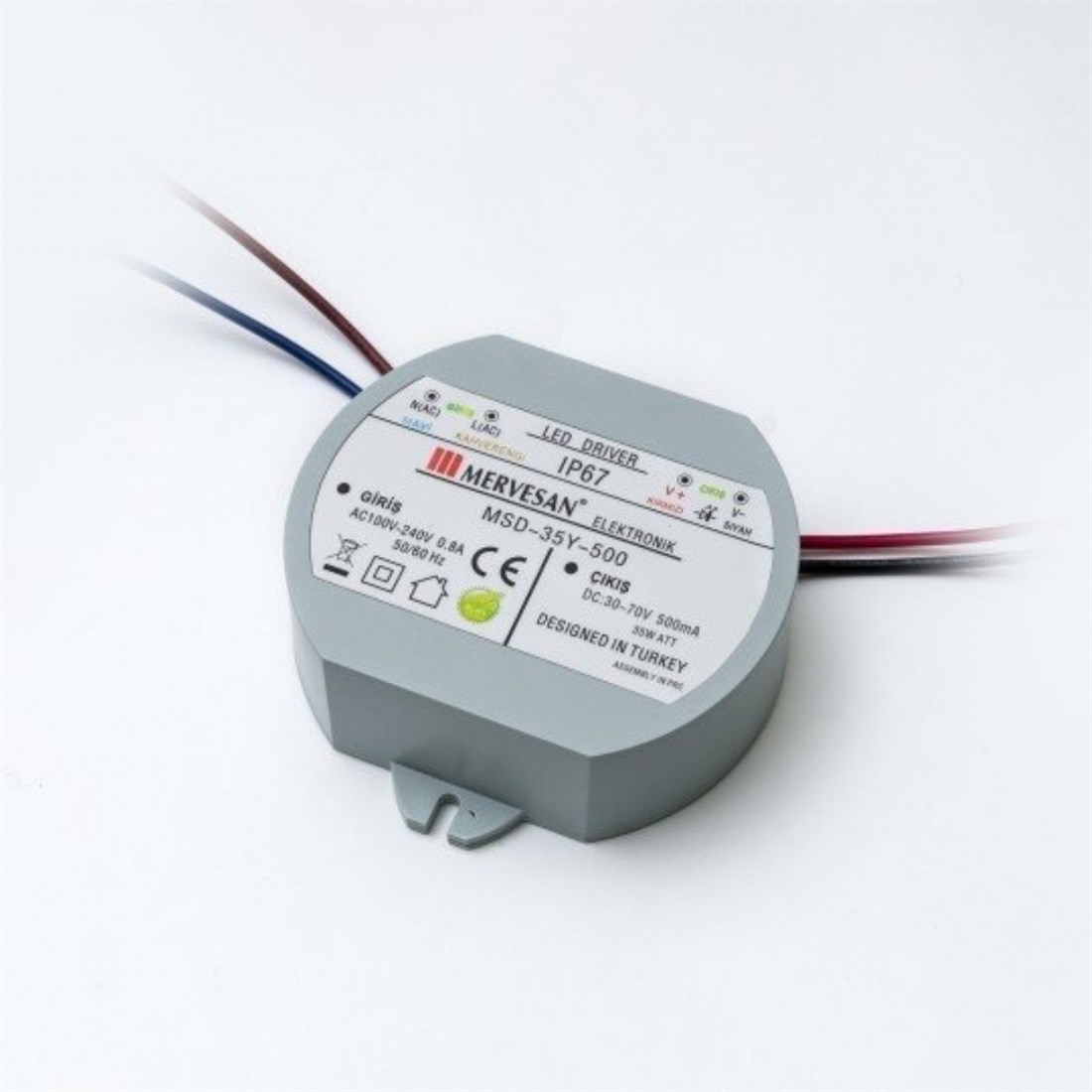 Mervesan Msd-35Y-500 Dairesel Sabit Akım Led Driver