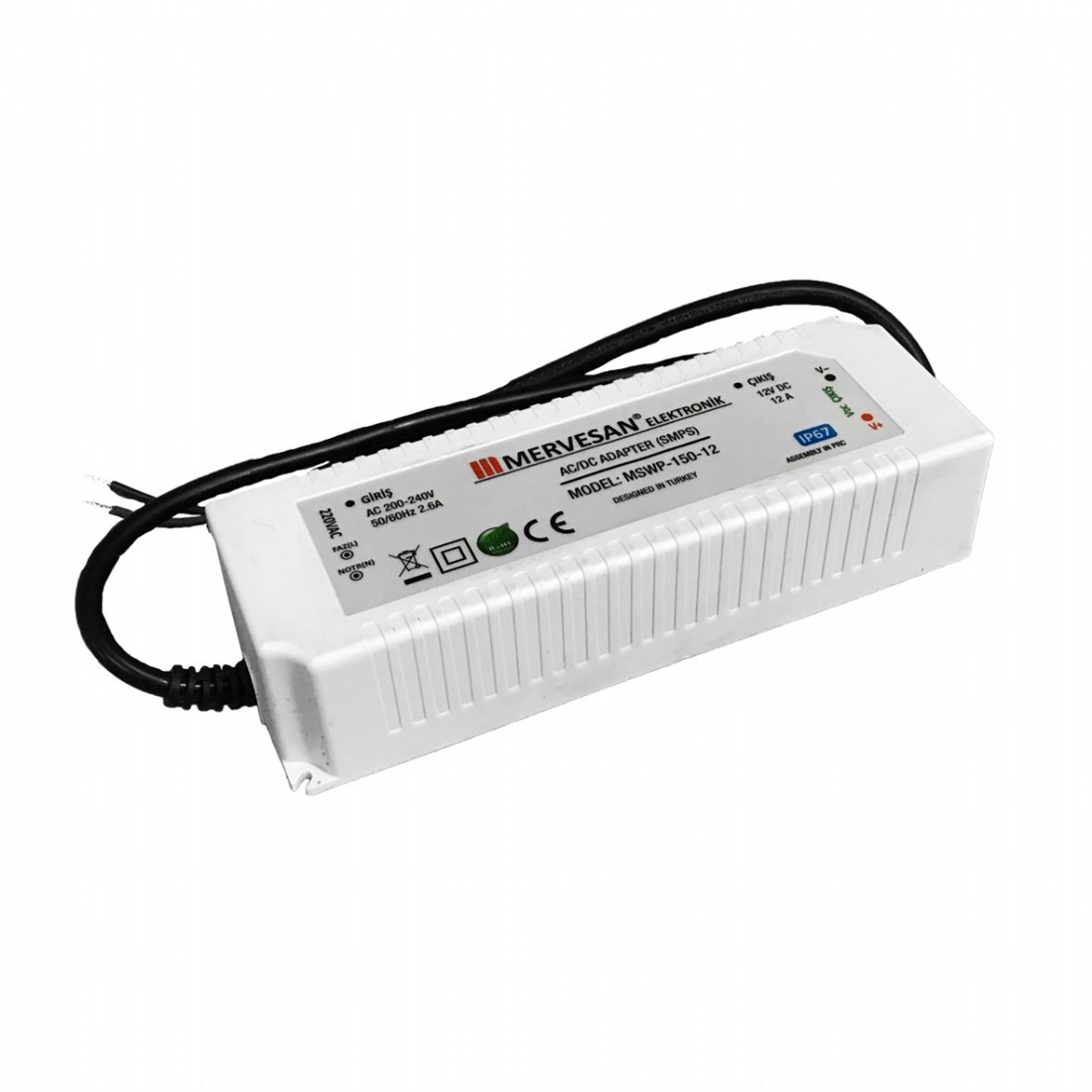 Mervesan Mtwp-150-12 Sabit Voltaj Adaptörü