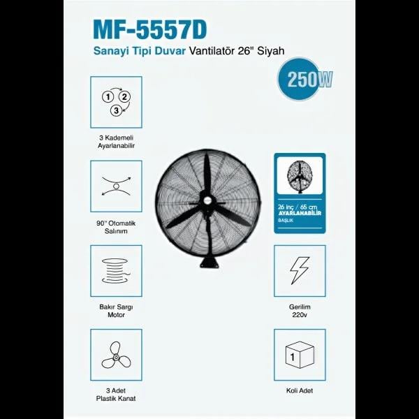Minofell MF-5557D 250W Sanayi Tipi 26