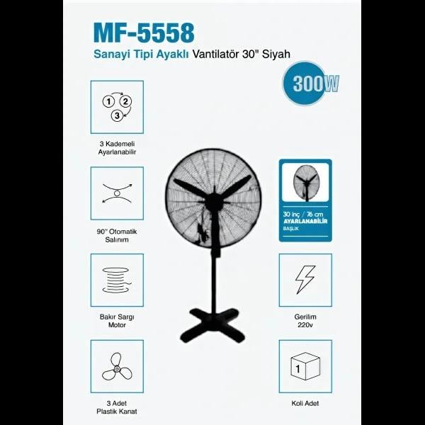 Minofell MF-5558 300W Sanayi Tipi 30