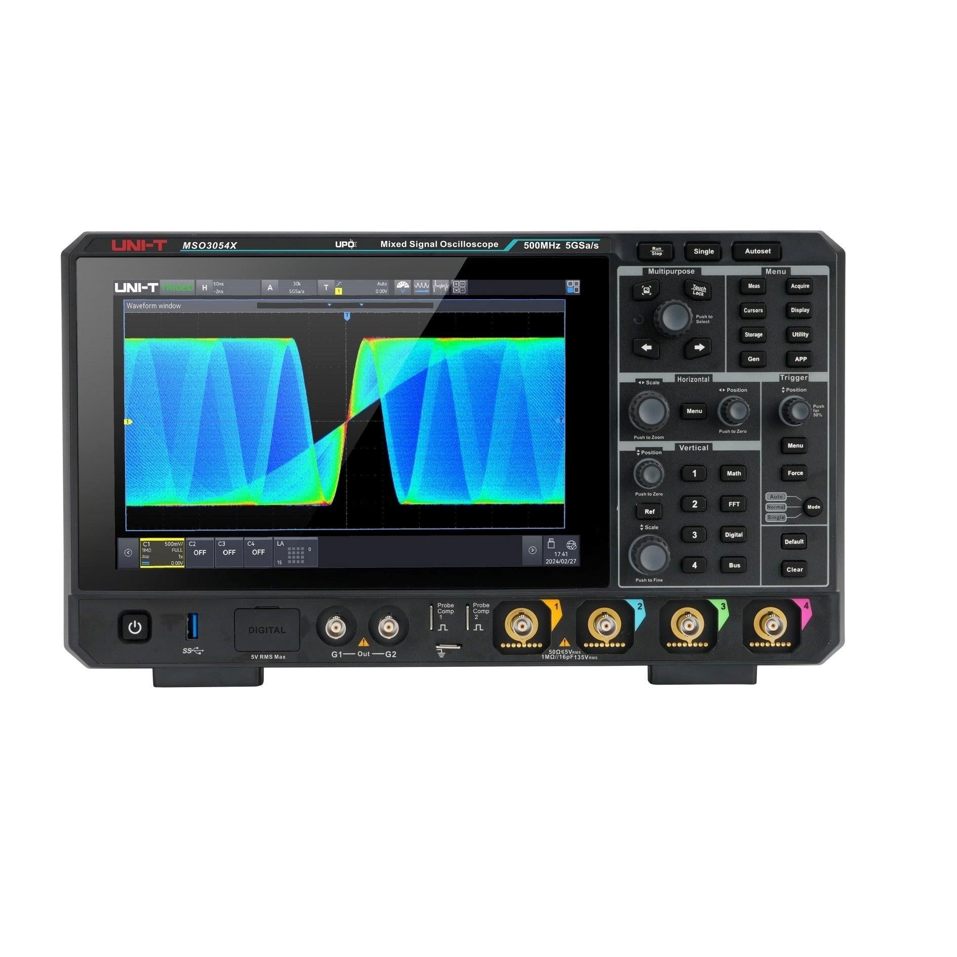 MSO3054X Unit 500 MHZ 4 Kanallı Karma Sinyal Osiloskopu
