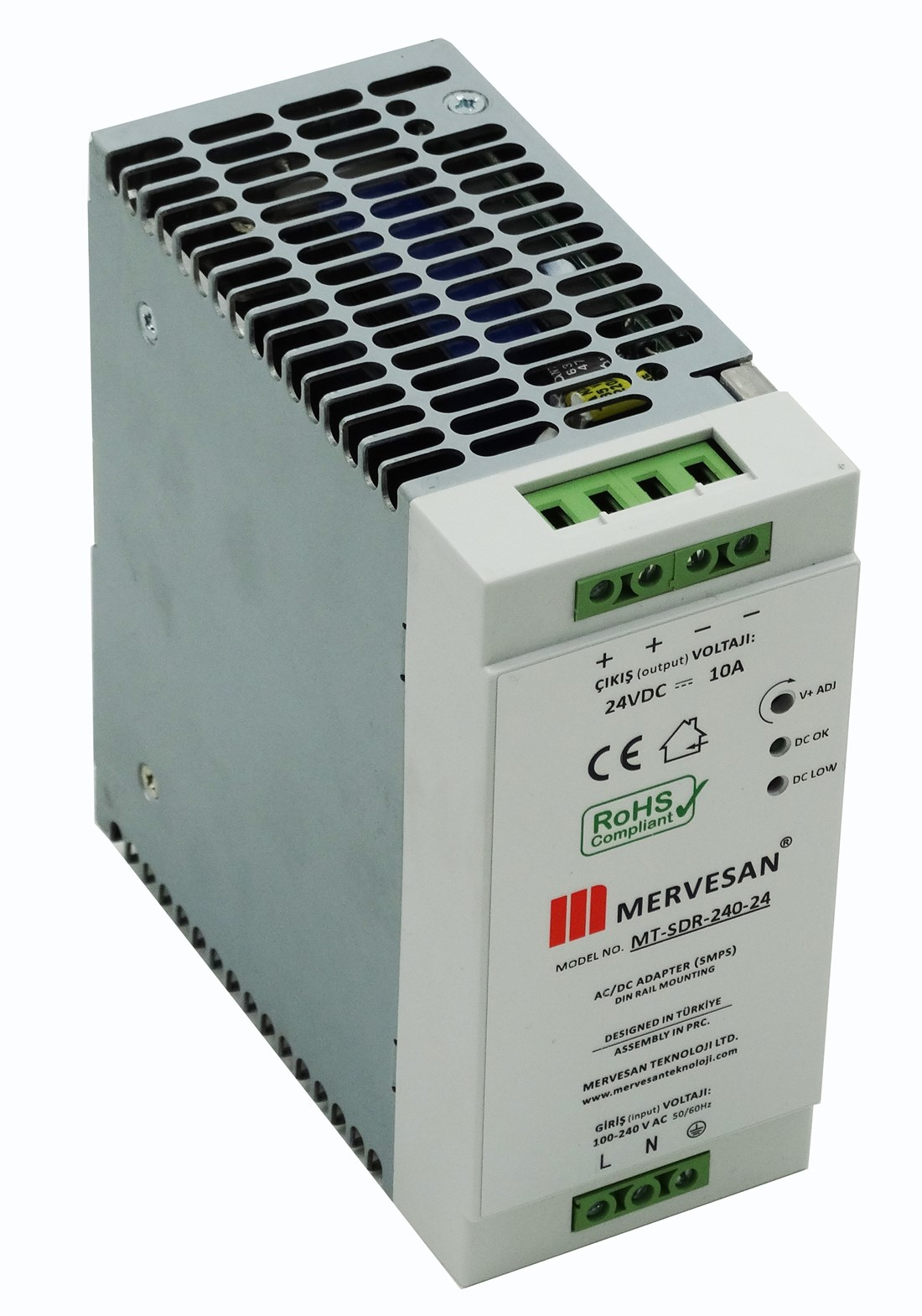 MT-SDR-240-48 Slım Ray Montajı AC/DC