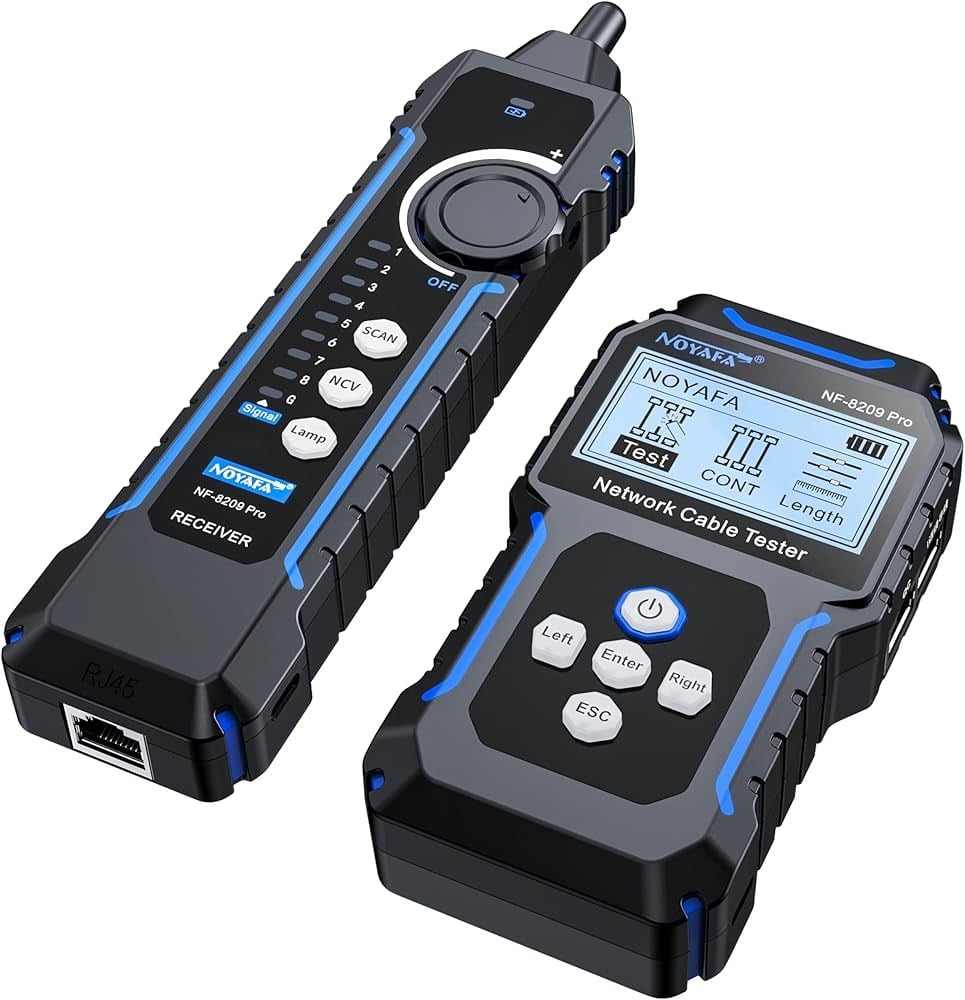 NF-8209 PRO Ağ Kablosu Test Cihazı Tonlama ve Prob KitiNOYAFAKablo, Tesisat ve Duvar Tarayıcılar