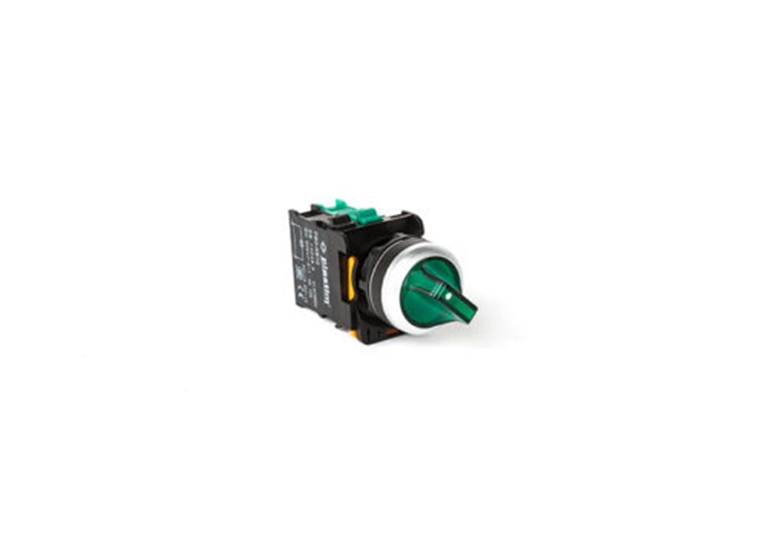 PB0-AK123B5 Işıklı Mandal Buton 0-1 Yeşil 1NO LED 24V 10 Adet