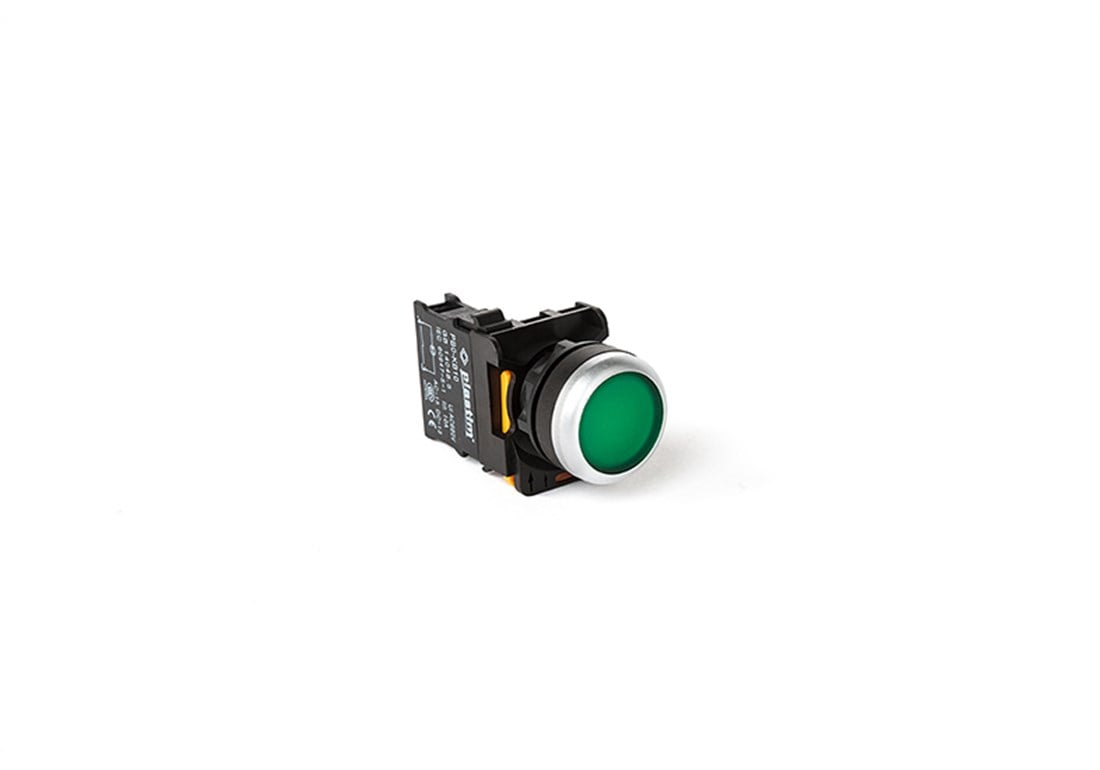 PB0-AW33B5 Işıklı Buton Yeşil 1NO LED 24V 10 Adet