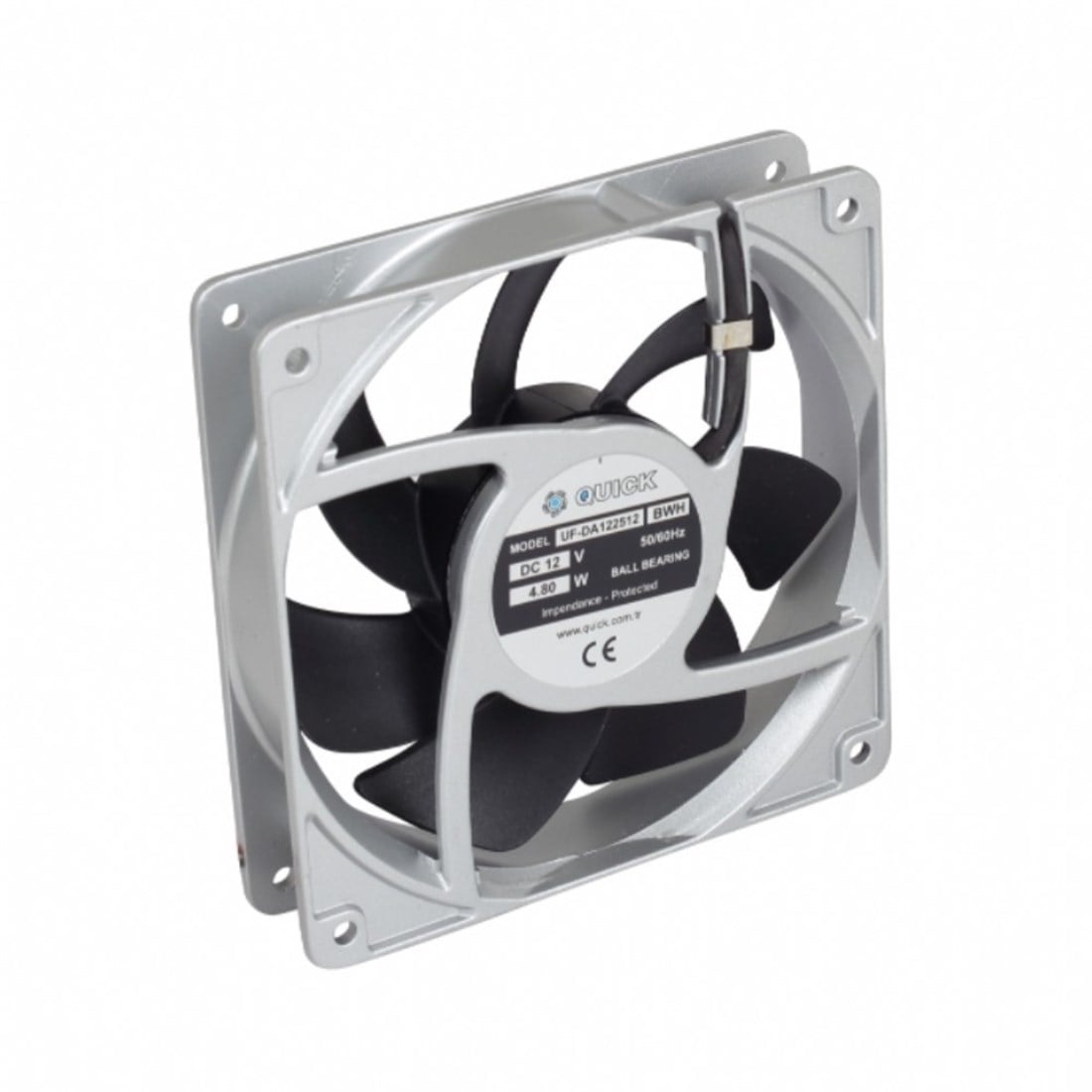 Quick 120x120x25 Rulmanlı Metal Kasa Fan 12VDC - UF-DA122512 BWH
