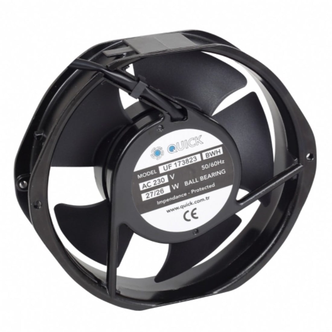 Quick 172x150x38 Rulmanlı Metal Kasa Fan 230VAC - UF-173823 BWH