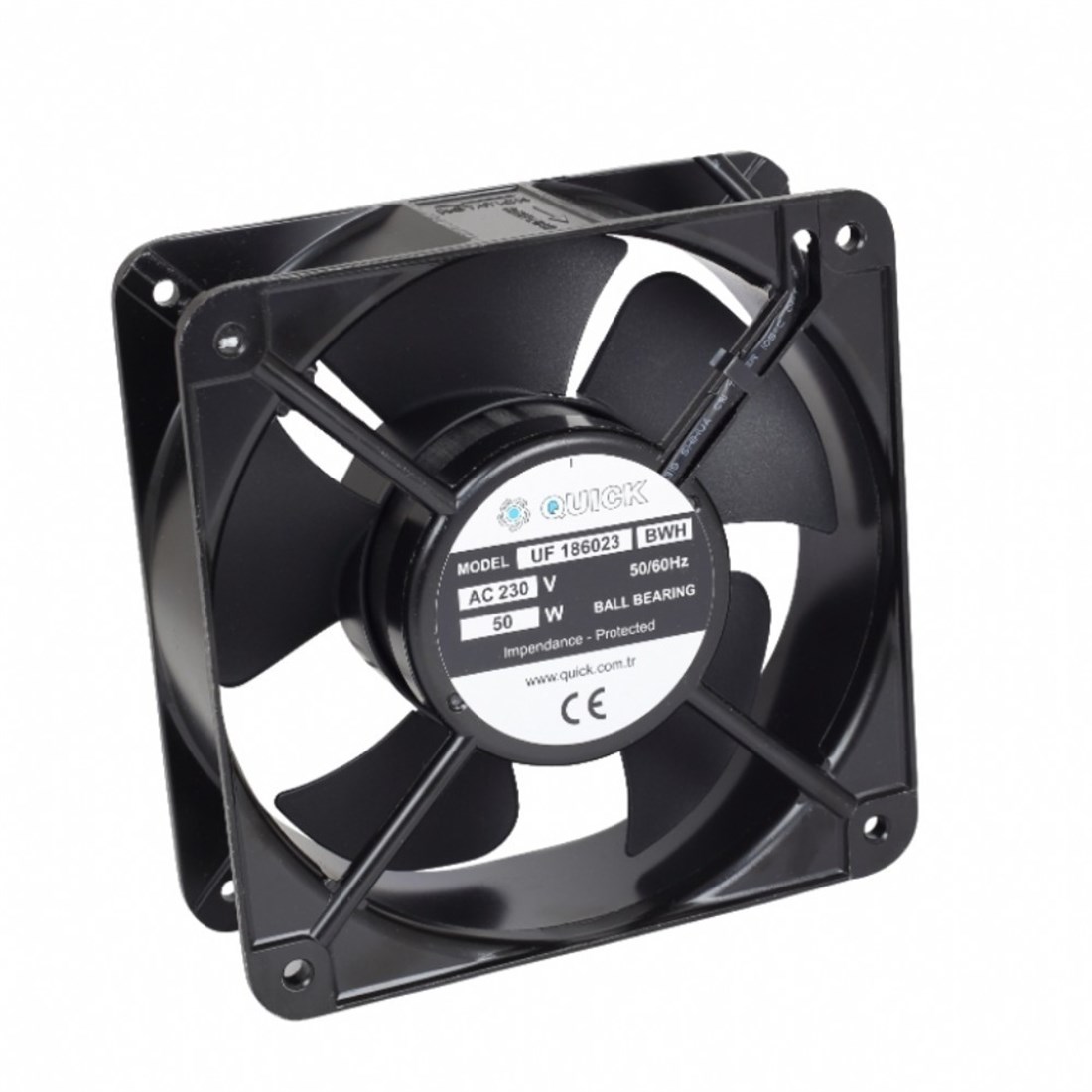Quick 180x180x60 Rulmanlı Metal Kasa Fan 230VAC - UF-2006023 BWH
