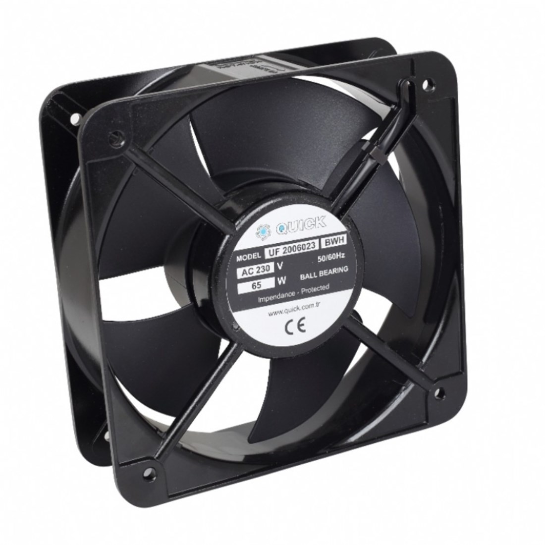 Quick 200x200x60 Rulmanlı Metal Kasa Fan 230VAC - UF-2006023 BWH