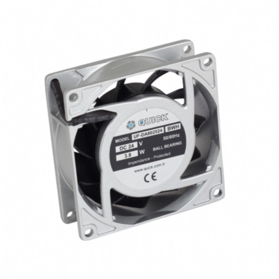 Quick 80x80x25 Rulmanlı Metal Kasa Fan 24VDC - UF-DA802524 BWH