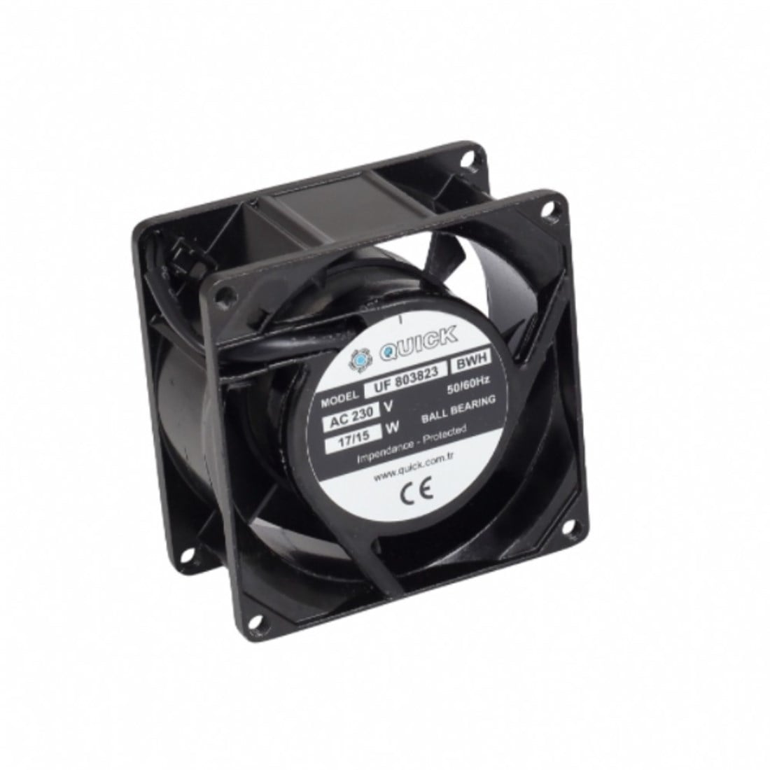 Quick 80x80x38 Rulmanlı Metal Kasa Fan 230VAC - UF-803823 SWH