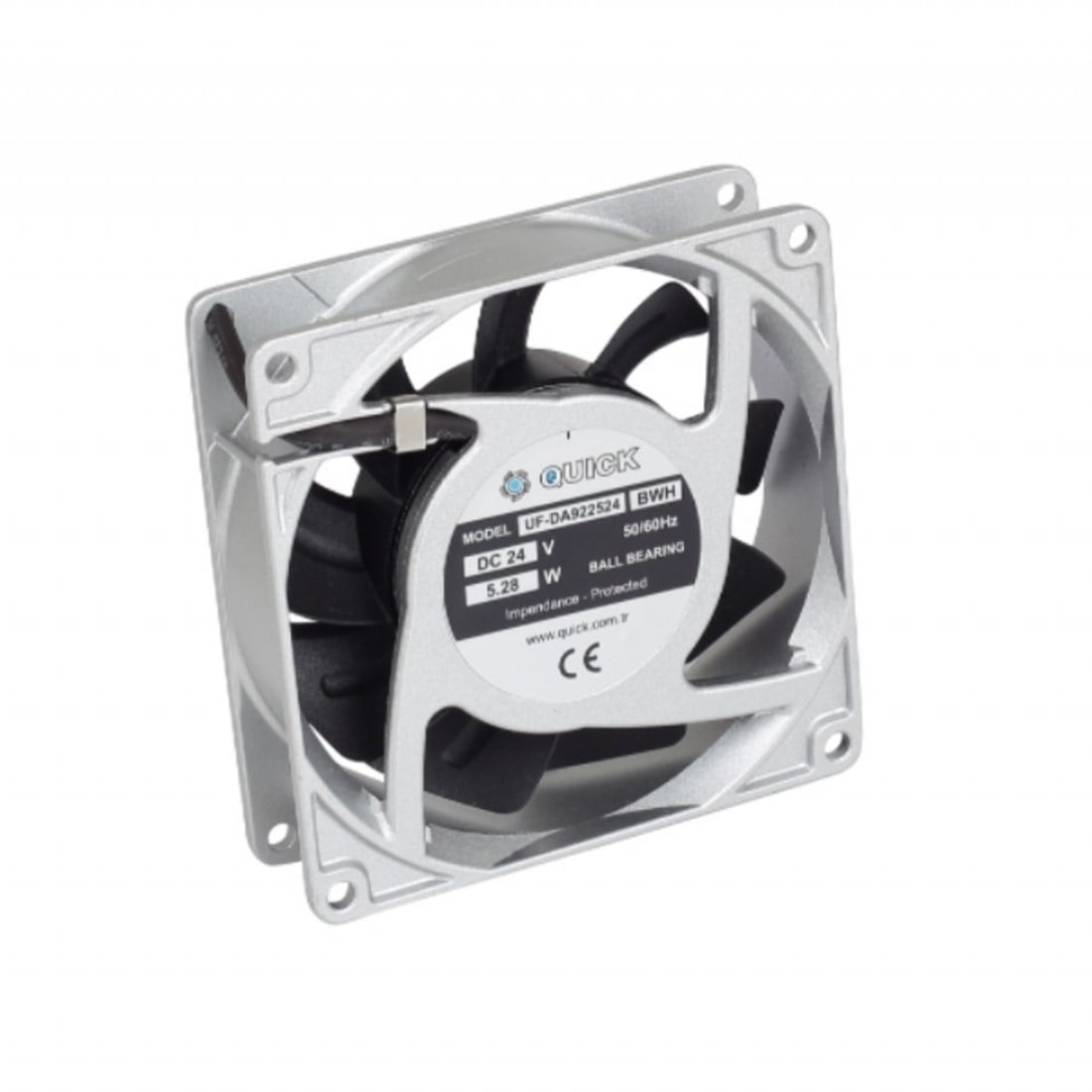 Quick 92x92x25 Rulmanlı Metal Kasa Fan 24VDC - UF-DA922524 BWH