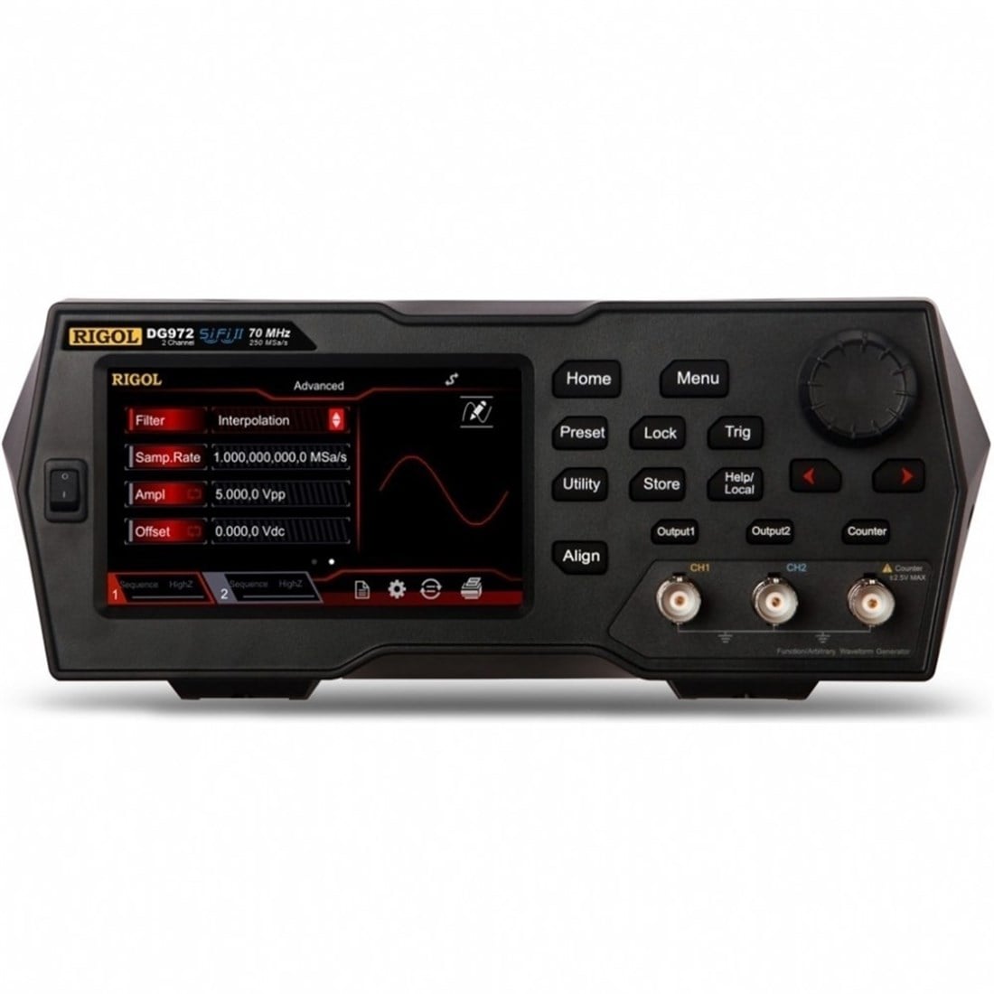 Rigol DG972 - 70MHz 16Bit 2 Kanallı Fonksiyon Keyfi Sinyal Jeneratörü