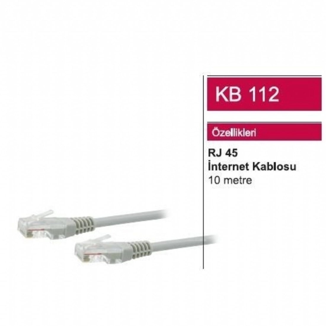 RJ 45 İNTERNET KABLOSU 10 MT KB 112A