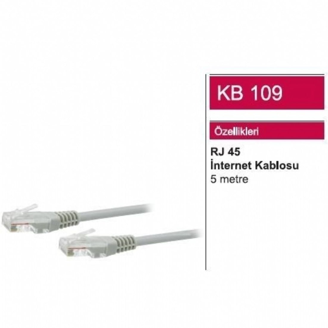 RJ 45 İNTERNET KABLOSU 5 MT KB 109A