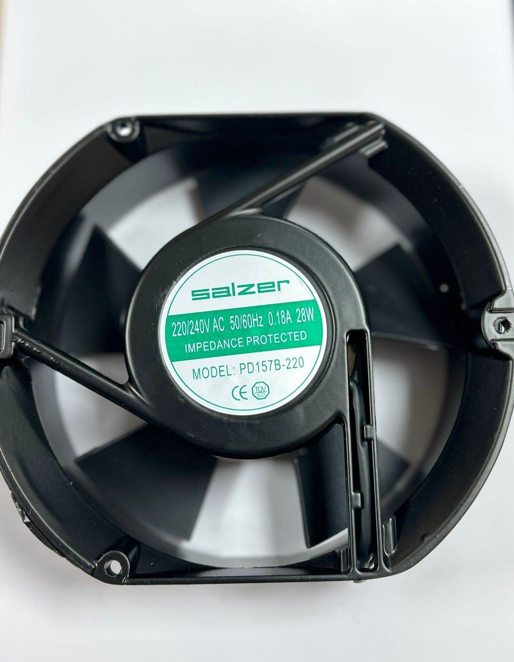 Salzer PD157B-220 172x150x51 220V AC Rulmanlı Ball Kare Fan