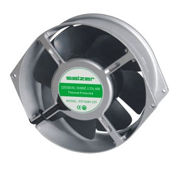 Salzer PD160M-220 172x150x55  220V AC Salzer Rulmanlı Metal Ball Yuvarlak Fan SALZERKare Fanlar (Kare, Oval, Yuvarlak, Eksenel Fanlar)