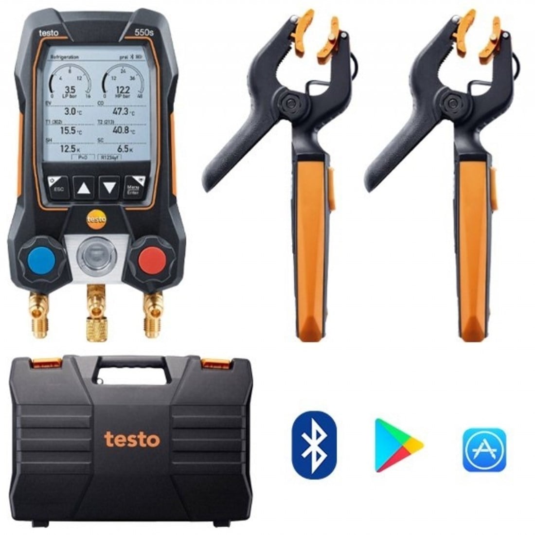 Testo 550S Dijital Manifold - Çantalı ve Bluetooth