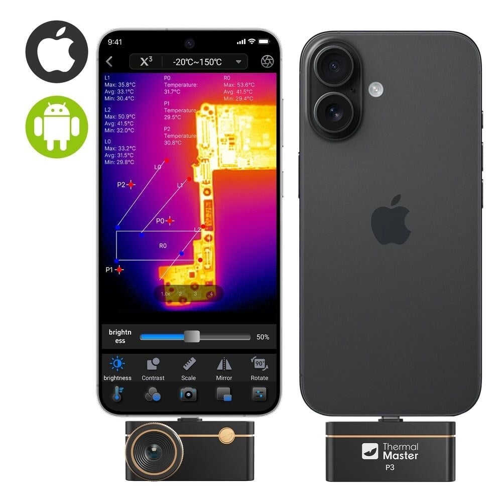Thermal Master P3 Ios & Android Uyumlu Mobil Termal Kamera 256×192THERMAL MASTERTermal Kameralar