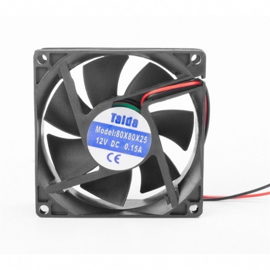 Tidar 80x80x25 mm 12 vdc kare fan