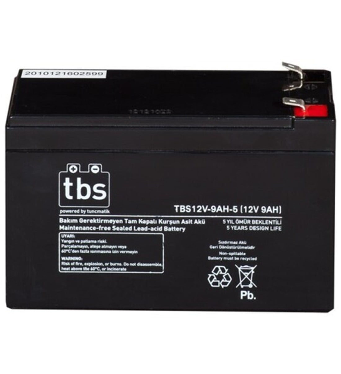 TUNÇMATİK TBS 12 VOLT 9 AH AKÜ TSK1455
