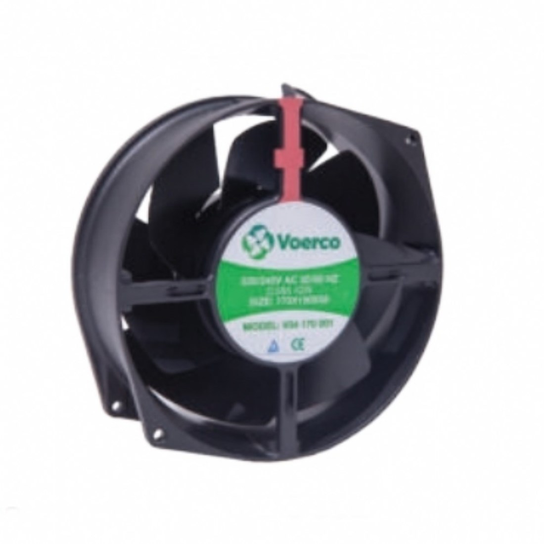 Voerco 170x150x55 110V AC Rulmanlı Kare Fan Metal Kanatlı