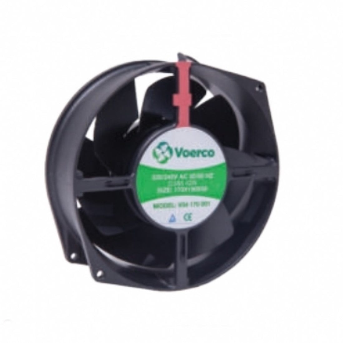 Voerco 170x150x55 220V AC Rulmanlı Kare Fan Metal Kanatlı