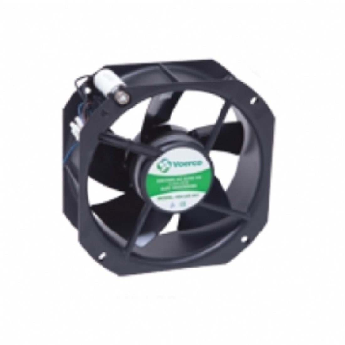 Voerco 225x225x80 220V AC Rulmanlı Kare Fan Metal Kanatlı