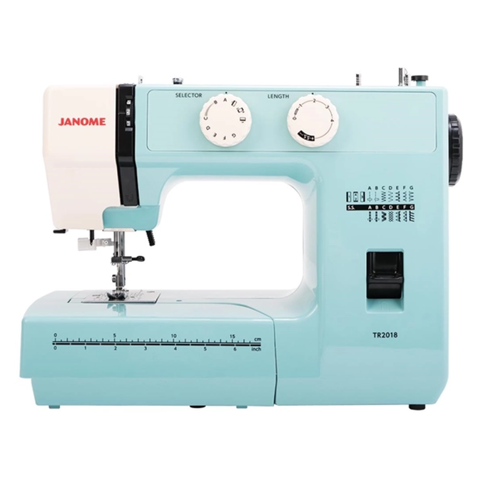 Janome Tr2018 Dikiş Makinesi | Ev Tipi Dikiş Makinesi | Aile Tipi Dikiş Makinesi | 13 Değişik Dekoratif  Dikiş | 5 mm Genişliğinde Zigzak | 4mm Dikiş Adım Ayarı | Komple Metal