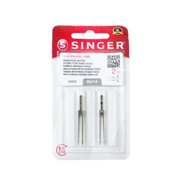 FDM Singer Nervür İğnesi | Çift İğne | 2025 | 14 Numara | 3mm | Tüm Ev Tipi Makinelere Uyumludur