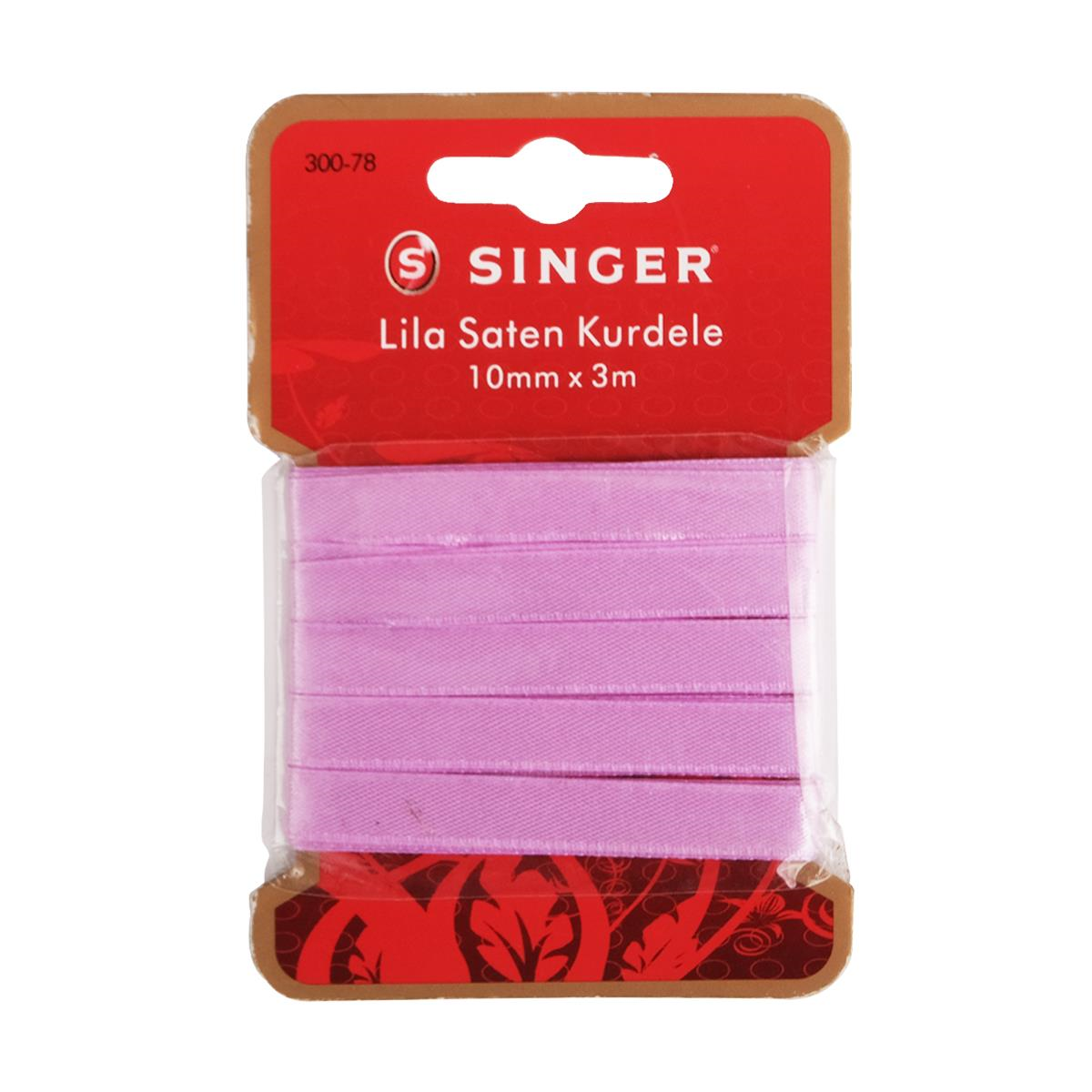 Singer Lila Saten Kurdele | 10mm x 3m | 300-78