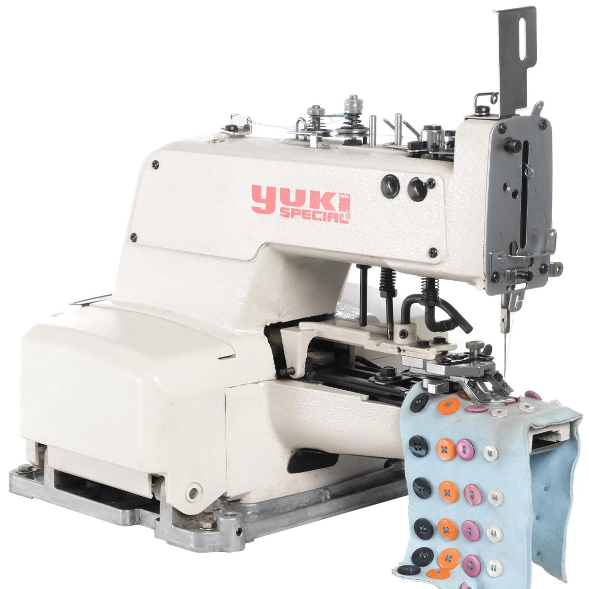 2.El Yuki YK-T77 Düğme Makinesi | Mekanik Düğme Makinesi | 2 Delikli Dikim | 4 Delikli Dikim | Çapraz Düğme Dikimi