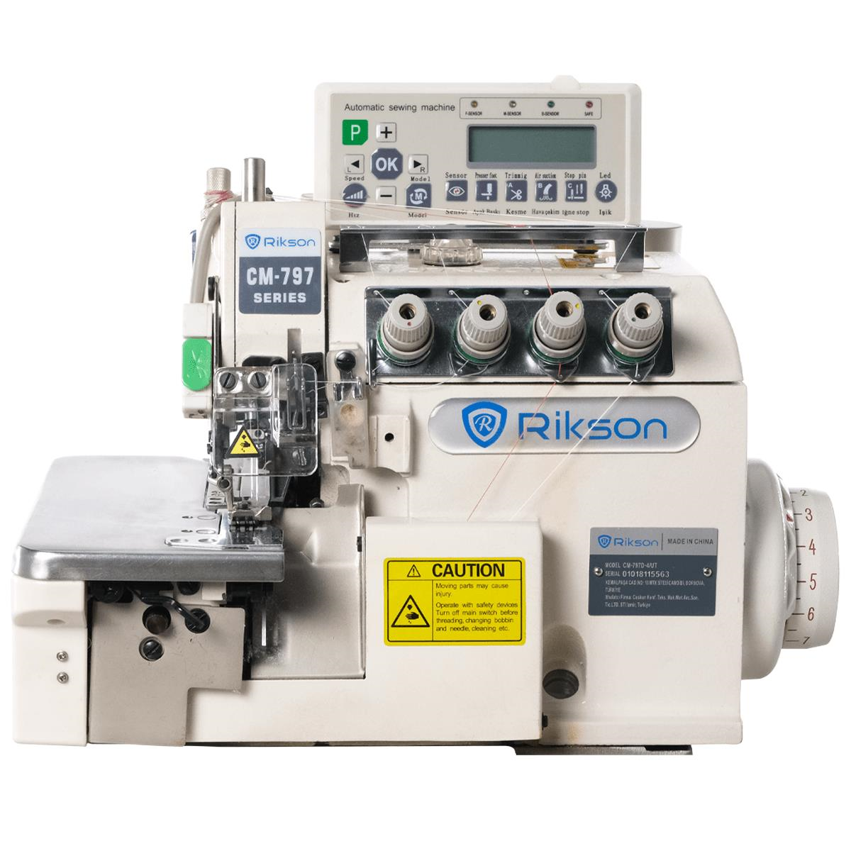 2.El Rikson CM-797 4 İplik Otomatik İp Kesicili Overlok Makinesi