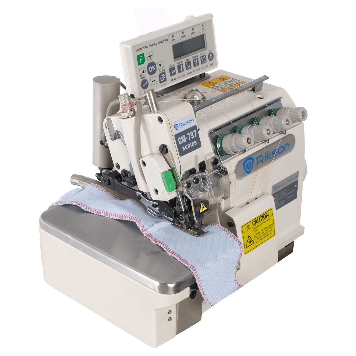 2.El Rikson CM-797 4 İplik Otomatik İp Kesicili Overlok Makinesi