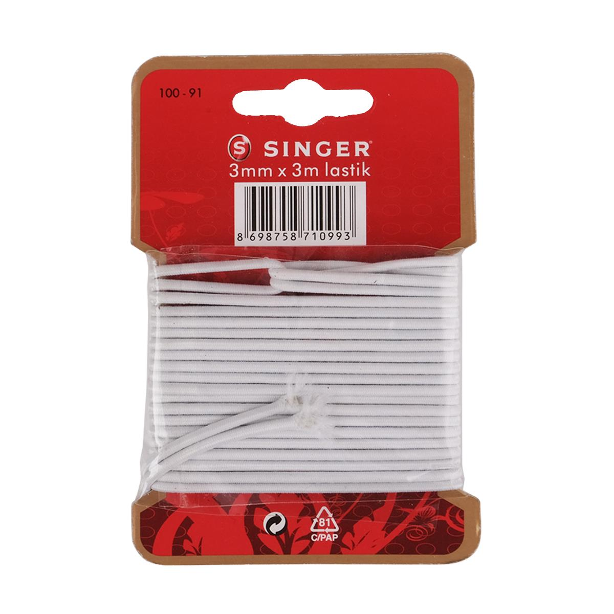 Singer 3 mm Lastik | Yuvarlak Lastik | 100-91