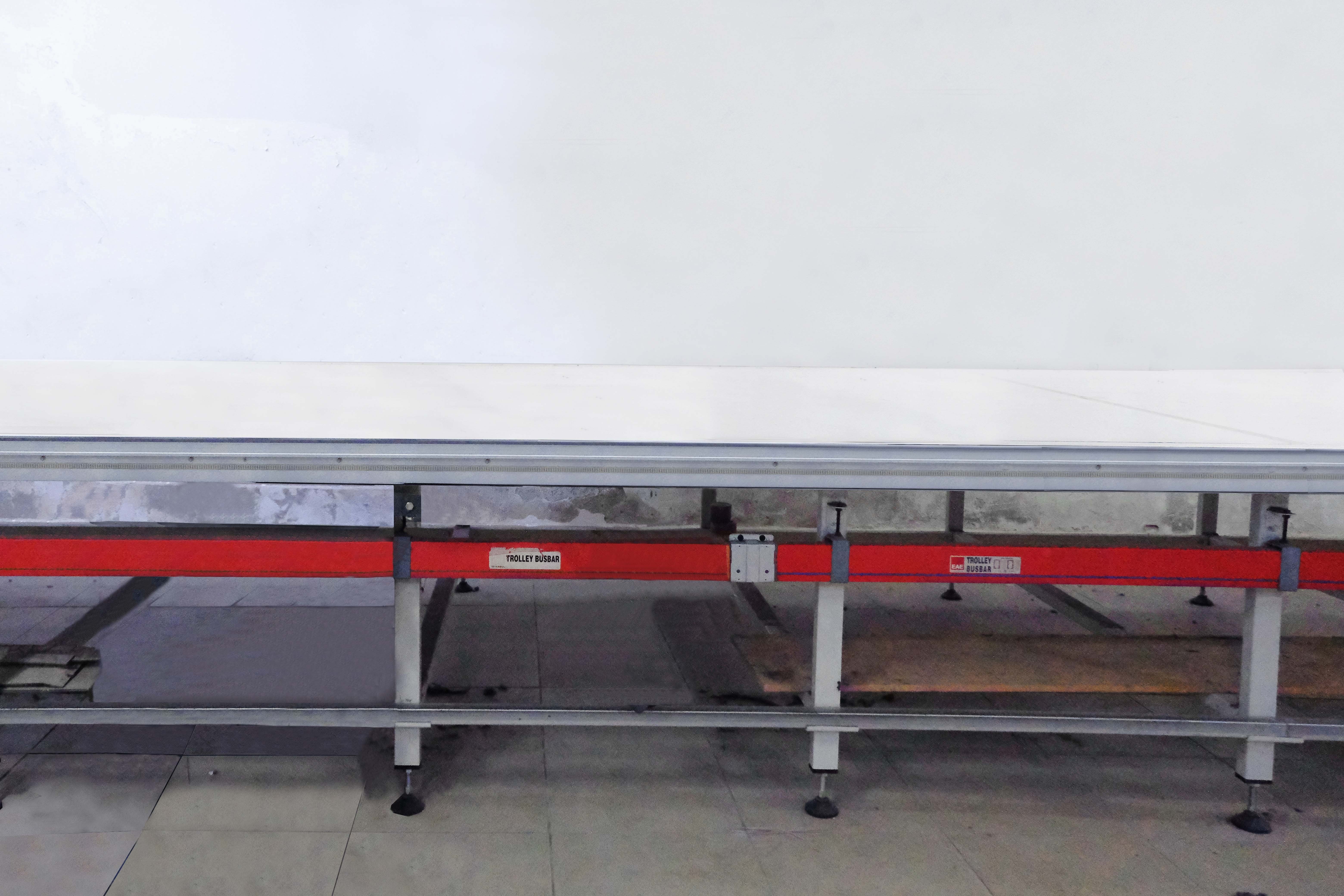 2. El Kumaş Serim Masası | Bara Dahil | En:220Cm | Özbilim P4 ADD Full Otomatik Serim Makinasıne Uyumlu Masadır | Üst Tablalar Mdf Lamdır