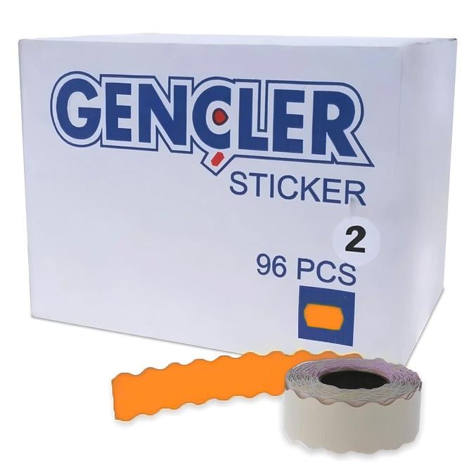 FDM | Gençler | 2 No | Turuncu Meto Etiketi | 96 Rulo | 1 Rulo 1000 Adet | Standart Yapışkanlı