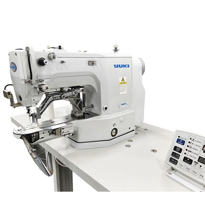 Yuki | YK-430D-06XL | Lok Ucu Punteriz Dikiş Makinası | 30X40mm | Direct Drive | Ayak Kaldırmalı | İplik Kesmeli | Kafadan Motorlu