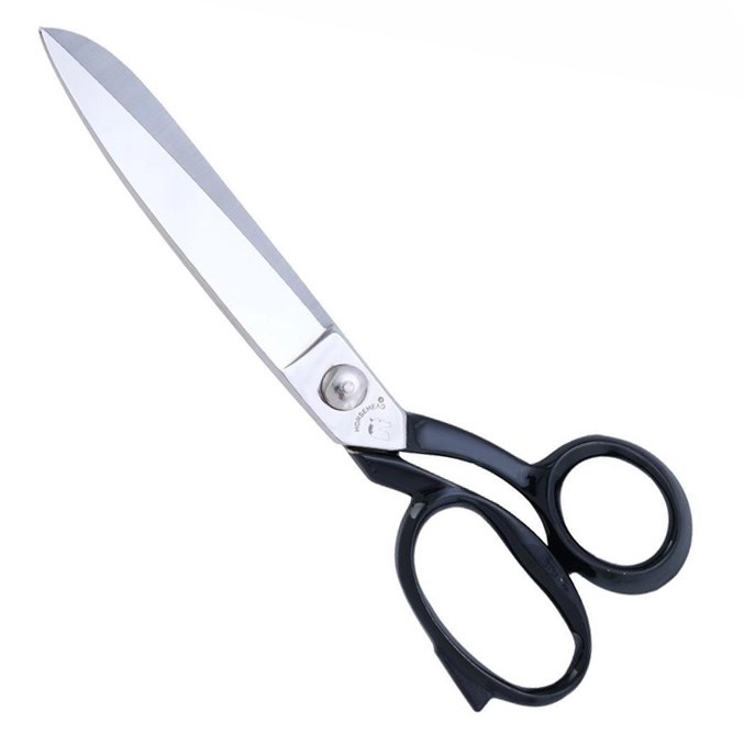 FDM Horsehead | D-139 | 9 No | Somunlu Makas | Terzi Makası | Siyah Saplı | Nikel Kaplama | 22,86 Cm | Bilenebilir | Komple Çelik | Türk Malı 