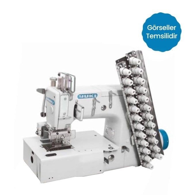 Yuki | YK-1412P-D-1/4 | 12 İğne Zincir Dikiş Makinesi | Burunlu | İğne Aralıkları  6.4mm