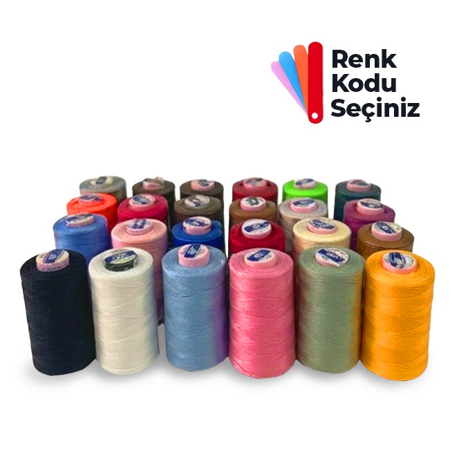Oltalı | 120 No | Renkli Dikiş İpleri | Bir Bobin 5000 Metredir | 1Kutuda Aynı Renkten 6 Adet Bulunmaktadır 
